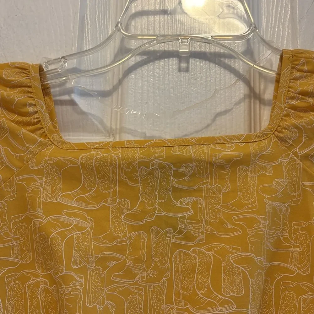 Wrangler Girl's High Low Ruffle Hem Dress, Size Large, NWT